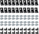 20Sets 10 Series Extrusion Black Brackets 1" X 1" 1010 Aluminum Extrusion Profiles Connector Set, 20Pcs 10 Extruded Aluminum Corner with T Slide Nuts Bolts for 10 Series Extru Profiles Rail