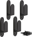 2X4 Door Barricade Brackets Heavy Duty Upgraded Door Bar Holder Brackets for Home Security Suit for 2X4 Lumber Black 4PCS