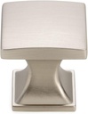 KOOFIZO Curved Square Top Cabinet Knob - Brushed Nickel Pull Handle (25Mm / 0.98 Inch), 10-Pack for Kitchen Cupboard Door, Bedroom Dresser Drawer, Bathroom Wardrobe Hardware