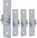 Wall Mount Gate Hinge, VIVIDA Wall Mount Gate Hinge with 5/8" Hinge Pin, Heavy Duty Wall Mount Farm Gate Hinge, Chain Link Gate Hardware, 4 PCS