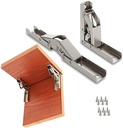 90-Degree Folding Door/Shelf Hinge, Hidden Bracket, Table Holder, Furniture Parts (4-Pcs)
