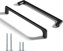 20PC Black Drawer Handle-Black Kitchen Cabinet Handle Modern Minimalist Furniture Handle Suitable for Cabinets, Drawer, Shoe Cabinet, Bathrooms (20, 6.3In)