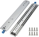 1 Pair of 34 Inch Heavy Duty Drawer Slides 500LB Full Extension Side Mount Ball Bearing Drawer Rails with Lock