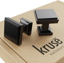31213 - (10-Pack) Linden Door and Drawer Knob - 1-3/16In Square, Matte Black