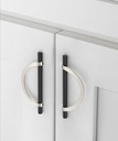 10 Pack Black and Brushed Satin Nickel Cabinet Pulls 7-1/2 Inch(192Mm) Hole Centers Kitchen Cabinet Handles Hardware Kitchen Handles for Cabinets Cupboard Handles Drawer Pulls CK0063