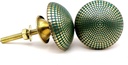 5Moonsun5'S Brass Door Knobs/Drawer Pulls Dresser Door Knobs/Pull and Push Handle Knobs for Cabinets, Wardrobes & Kitchen Cupboards/ Handmade Classic Hardware Decor, 36 Mm Sea-Green (6)