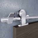 Easelife 5 FT Top Mount Stainless Steel Sliding Barn Door Hardware Track Kit,Modern,Heavy Duty,Anti-Rust,Slide Smoothly Quietly,Easy Install (5FT Track Kit for 26"~30" Wide Single Door)
