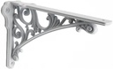 Decorative Shelf Bracket 6 Inch, White Brackets for Shelving, Heavy Duty Vintage, DIY Projects, Hardware Included, 4 Pack, 5.9X4.17X1.73 Inch,Baroque Style