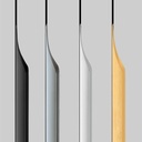5 Pack Finger Pulls for Cabinets, Streamlined Long Concealed Handle for Home Kitchen Door Drawer Cabinet, Mount Finger Edge Tab Pull Aluminum (Black,200Mm/7.87" Overall Length)
