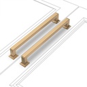 10 Pack 7 Inch(177Mm) Kitchen Cabinet Handles Champagne Bronze Cabinet Pulls Gold Kitchen Cabinet Hardware Drawer Pulls for Dresser Cupboard Wardrobe