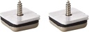 Shepherd Hardware 9240 1-Inch Square Adhesive, Slide Glide Furniture Sliders, 8-Pack (Two Pack)