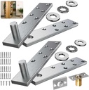 Door Pivot Hinges,Invisible Pivot Hinge System with Door Ball Catch Hardware for Max 300 Lb Heavy Duty Wood Doors & Hidden Door Bookcase & Secret Door (Heavy Duty)