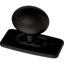 Franklin Brass Knob with Backplate (5-Pack) Cabinet Knobs Matte Black Drawer Knobs Kitchen Cabinet Knobs for Dresser Drawers Pulls and Knobs 1-1/4" Closet Door Knobs P28198K-FB-B