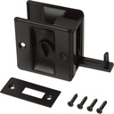 Idh by St. Simons 25411-019 Premium Quality Solid Brass Pocket Privacy Door Pull, Matte Black