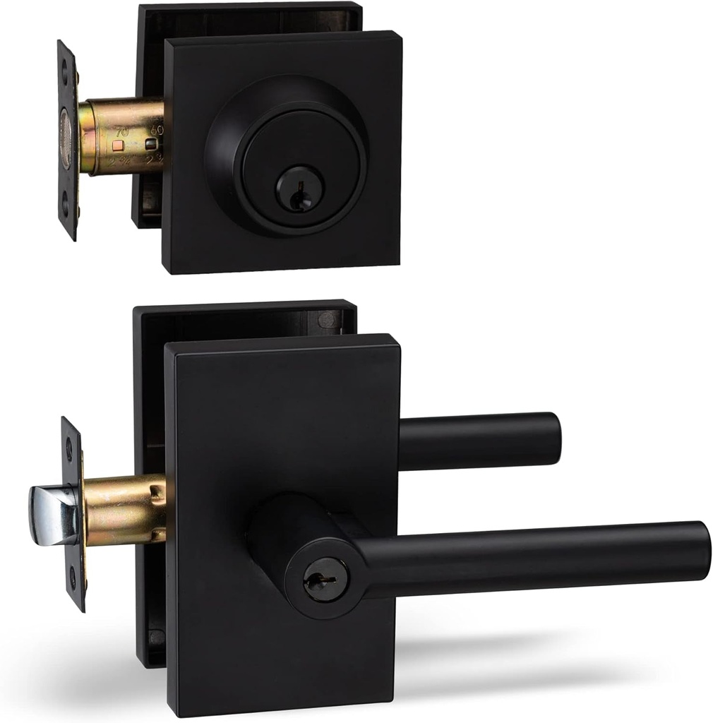 Berlin Modisch Entry Lever Handle & Deadbolt Lock Set