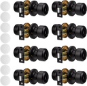 8 Pack Matte Black Door Knobs Privacy Interior Lock Passage Bedroom Bathroom Keyless Doorknob Door Handle Lockset Hardware and Instruction Included