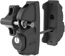 Safetech Hardware Two Sided Gate Latch W/ 2 Independent Latching Hooks for Added Security, Key Lockable on Both Sides, Heavy Duty Gravity Latch for Metal, Wood, and Vinyl Fences (SLV Viper X2 - Black)