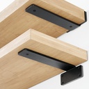 Heavy Duty Floating Shelf Bracket (6 Inch-6 Pack) with (1/4”-Thick) Metal Black, Holds 160+Lb, Powder Coated, Complete Mounting Hardware, Easy Install