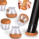 YOZON 2023 New Chair Leg Floor Protectors for Hardwood Floors Felt Furniture Pads Silicone Caps 32 Pack Non Slip Reduce Noise Clear round Medium Fit 3/4"~1-3/16" (19-30Mm)