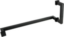 Stainless Steel 304 Grade Square 6" Shower Door Pull Handle 18" Towel Bar Combination (SSST457) (Matte Black Finish)