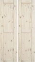 Miseno MBD1117 36" X 84" Bi-Fold Barn Door Slab - Unfinished Pine