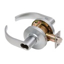 C2000-STRM-C-626-SFIC Grade2 Storeroom Cylindrical Lock with Curved Trim, Satin Chrome, 2 3/4" Backset