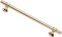 316-7646AQ Solid Gold Cabinet Hardware Euro Style Bar Handle Pull - 7.5"(192Mm) Hole Centers, 10 Pack