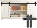 Skysen 6Ft Double Door Cabinet Sliding Barn Door Hardware Kit Super Mini Sliding Door Hardware for Wardrobe Cabinet TV Stand (Ykd2)