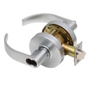 C1000-ENTR-C-626-SFIC Grade1 Entry/Office Cylindrical Lock with Curved Trim, Satin Chrome, 2 3/4" Backset