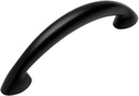10 Pack - Cosmas 323-64FB Flat Black Modern Cabinet Hardware Arch Handle Pull - 2-1/2" Inch (64Mm) Hole Centers