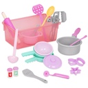 Battat Dinner for Eight Cookware Cooking Plastic Playset with 21Pcs, Toddler and Preschool Toys