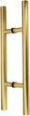 Stainless Steel 304 Ladder Style Back to Back Glass Door Pull Entrance Door Handle - Satin Gold Finish (60" Inch)