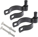 2 1/2" (2 3/8" OD) X 5/8" Black Male Gate Frame Hinges for Chain Link Fence Post | Hinges with Bolts | Pack of 2
