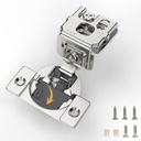 Furniware 20 Pack Soft Close Cabinet Hinges 4D Djustment Structure,1-1/4" Overlay Soft Closing Concealed Hinges for Face Frame Cabinet,105 Degree Open Angle
