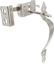 Hillman 853361 Heavy Duty Ornamental Thumb Gate Latch, up to 3", Stainless Steel