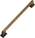 5 Pack Antique Brass Cabinet Pulls Square 6.3"(160Mm) Hole Center Retro Vintage Cabinet Handles Drawer Pulls Cupboard Kitchen Hardware