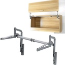 GYKLE Cabinet Door Hinges, Folding Lift up Top Table Vertical Swing Lift up Stay Pneumatic Arm Kitchen Mechanism Hinges Durable Silent