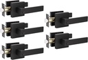 KNOBWELL 5 Pack Matte Black Door Handle Heavy Duty Door Lever Privacy Door Lock Set Door Hardware, Left or Right Handing Door Handles, Interior Door Handle 2.07 Lb One Lever