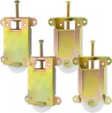 Sliding Mirror Closet Door Rollers Replacement Hardware Fits Contractors Part #W8020C or Hard 1775 Wardrobe Doors Wheels, 1-1/2" Durable POM Concaved Ball Bearing Wheel, 4 Pack