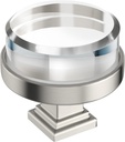 Amerock Glacio 1-1/2 Inch (38Mm) Diameter Clear/Satin Nickel Cabinet Knob, BP36976CG10