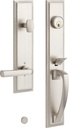 479131 Aurick Left Handed Solid Brass Keyed Entry Door Lever Set with 2-3/4" Backset