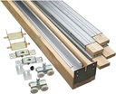National Hardware N186-858 Pocket Door Installation Kit, Door Track & Hardware Included, Adjustable, Easy to Install