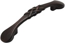 10 Pack - Cosmas 7063ORB Oil Rubbed Bronze Braided Cabinet Hardware Handle Pull - 3" Inch (76Mm) Hole Centers
