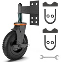Gate Wheels for Metal Tube Gate,8 Inch Gate Wheel,600Lb Capacity Heavy Duty Gate Caster with Screws and Wrenches,360° Rotation Fence Spring Loaded Casters for Farm,Garden and Wooden Gate