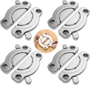 4Pack Zinc Alloy Table Buckle Connectors, Table Board Connector Hardware Accessories Heavy Duty Zinc Alloy,With 16 Screws