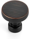 Ravinte 10 Pack 1-1/6 Inch Soild Oil Rubbed Bronze Cabinet Knobs for Kitchen, Drawers Pulls for Dresser, Cabinet Hardware