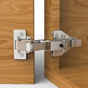 Furniware 2 Pair 165 Degree Lazy Susan Hinges,Full Overlay Concealed for Cabinet,Cupboard,Folded Door,Combination with Screws(Regular)