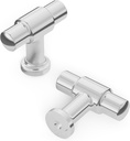 Hickory Hardware 10 Pack Kitchen Cabinet Knobs, Quality Drawer and Dresser Knob, Handle Pulls for Cabinet Doors, Bathroom Drawers, 1-5/8 Inch, Chrome, Piper Collection
