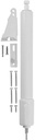 Wright Products - Standard Duty Pneumatic Screen and Storm Door Closer with TAP N GO, White