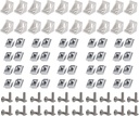 2020 Series Aluminum Profile Connector Set, 20Pcs Corner Bracket,40Pcs T-Slot Nuts, 40Pcs M5X8 Mm Hex Socket Cap Screw Bolt for 6Mm Slot Aluminum Profile Accessories